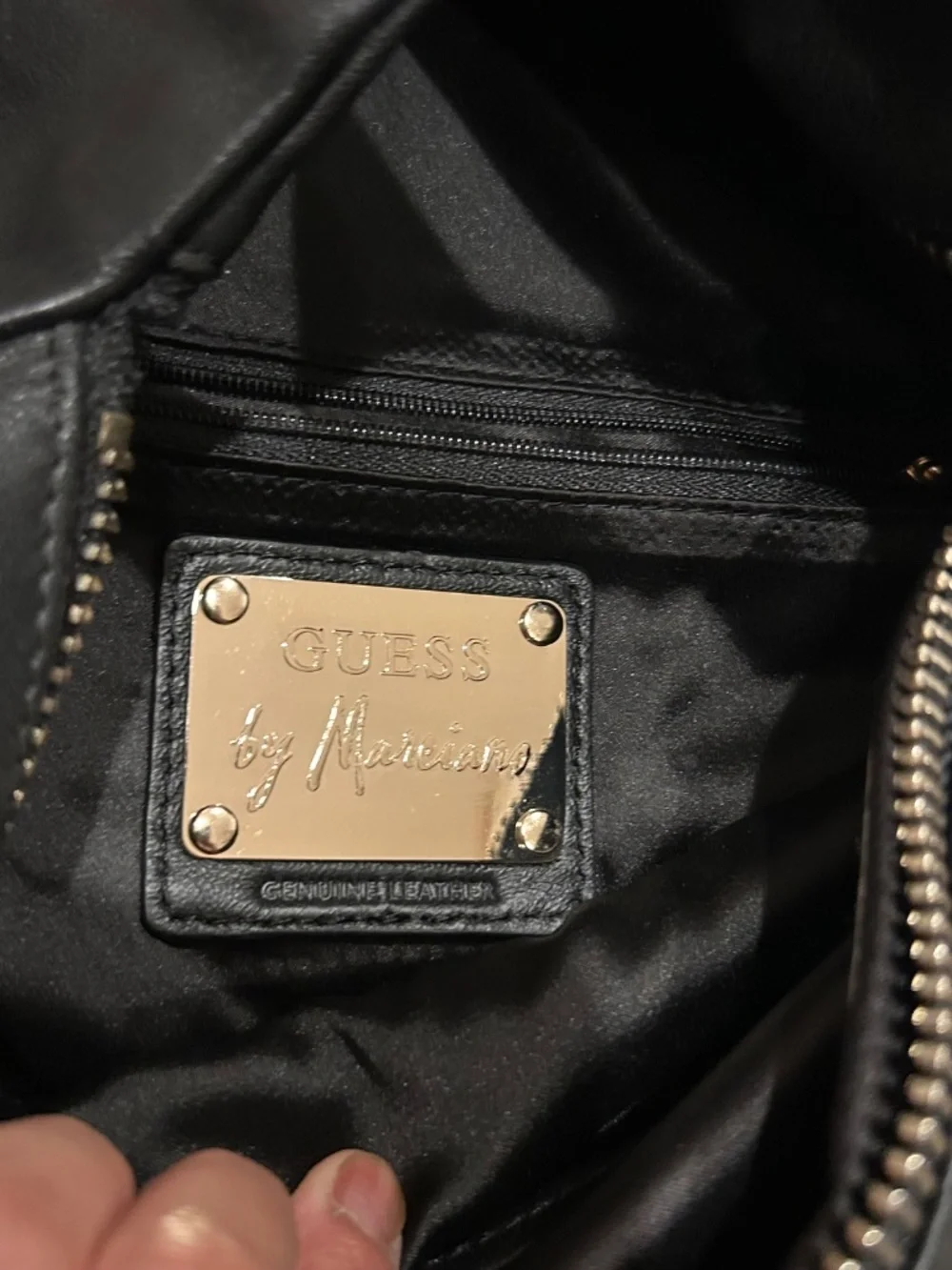 GUESS by Marciano Black Oversized Foldover Clutch